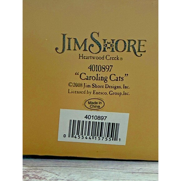 Vintage Jim Shore Caroling Cats Christmas Heartwood Creek 2008 Box 4010897 - Picture 14 of 16